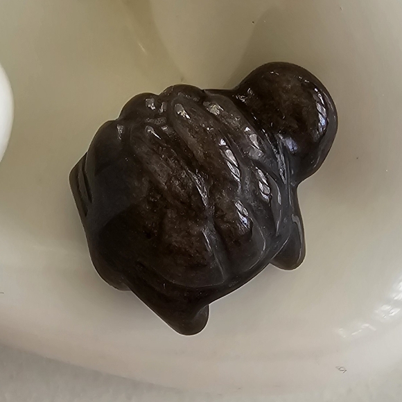 🐢 Golden Obsidian Carved Tortoise - Picture 2 of 8